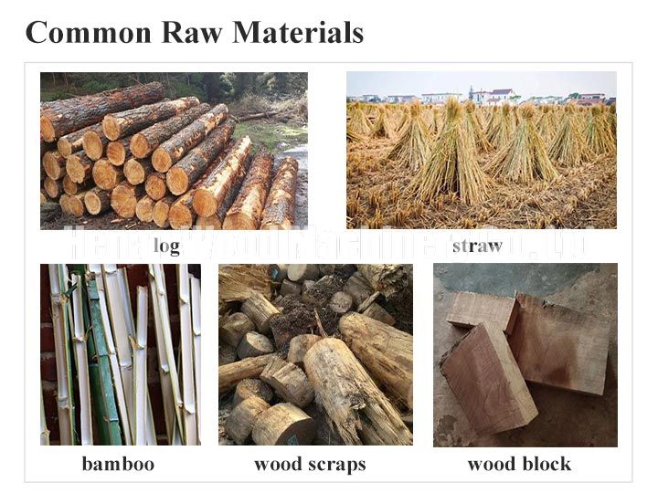 Common raw materials of the wood crusher machine