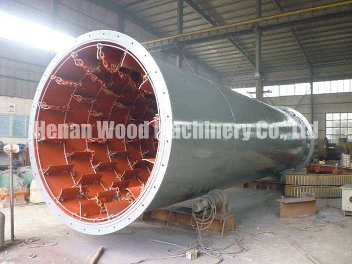 inside structure of industry biomass rotary dryer