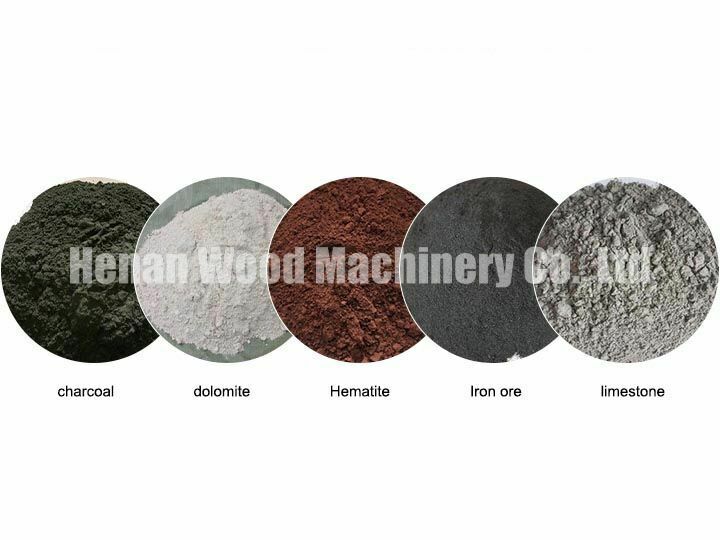 raw materials of barbecue charcoal machine