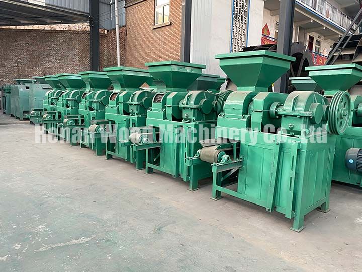 Charcoal ball press machines in our plant