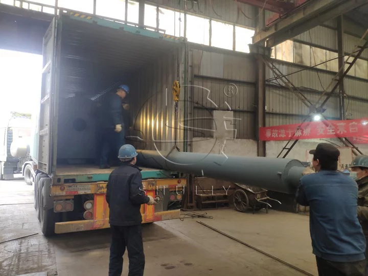 Shipment of rice husk charcoal machine